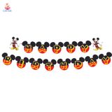  Dây Treo Trang Trí Happy Birthday Mickey Màu Đen Đỏ - Chipchipshop 