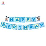  Dây Treo Trang Trí Happy Birthday Mickey Màu Xanh - Chipchipshop 