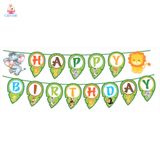  Dây Treo Trang Trí Happy Birthday Voi Và Sư Tử - Chipchipshop 