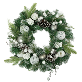  Vòng Hoa KT Bạc Trang Trí Noel W20-3LL-SD 50.80 cm 