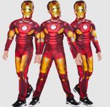  Trang phục hóa trang Halloween bé trai áo phồng người sắt Ironman 
