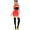 Trang phục hóa trang Halloween nữ bộ váy mickey chấm bi