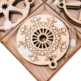  Hộp Gỗ Cây Thông Không Đèn Trang Trí Noel 