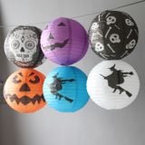  Lồng đèn giấy hình bí ngô, nhện, dơi trang trí halloween 