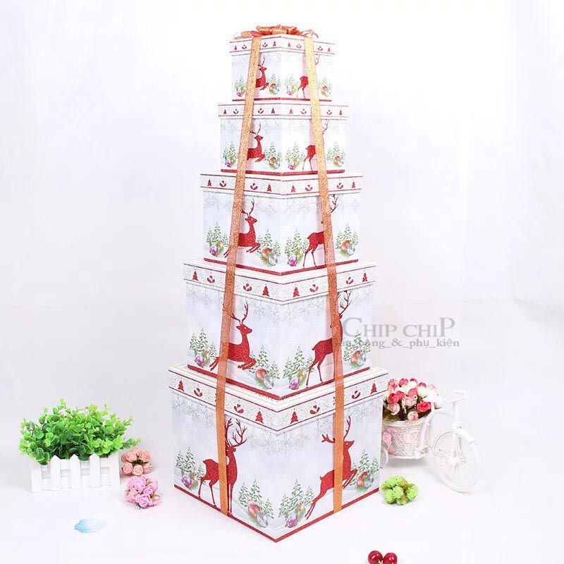  Hộp quà trang trí noel 