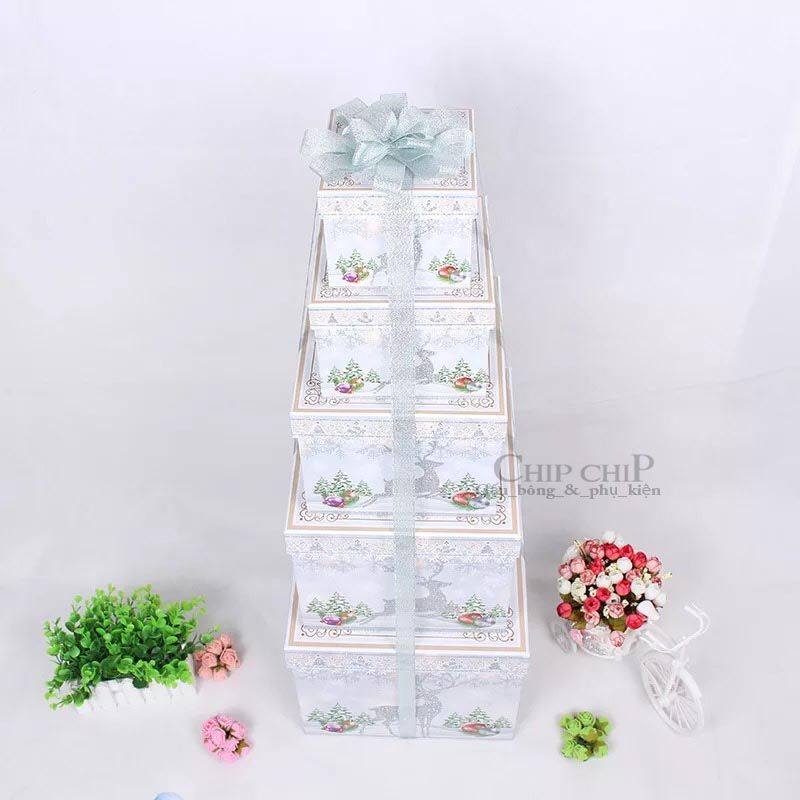  Hộp quà trang trí noel 