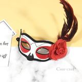  Mặt nạ Halloween khuyết ren hoa 1 bên 