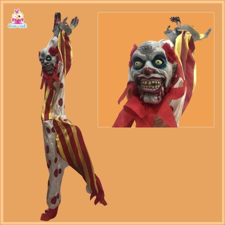  Trang trí Halloween ma treo thằng hề bị còng tay 