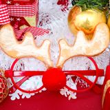  Mắt kính mũi tuần lộc phụ kiện Noel 