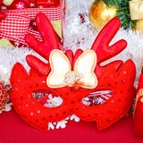  Mắt kính mặt nạ nơ tuần lộc đỏ phụ kiện Noel 