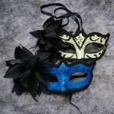  Mặt nạ Halloween 1/2 hoa kim tuyển 
