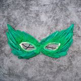  Mặt nạ Halloween lông vũ viền mắt kim sa 