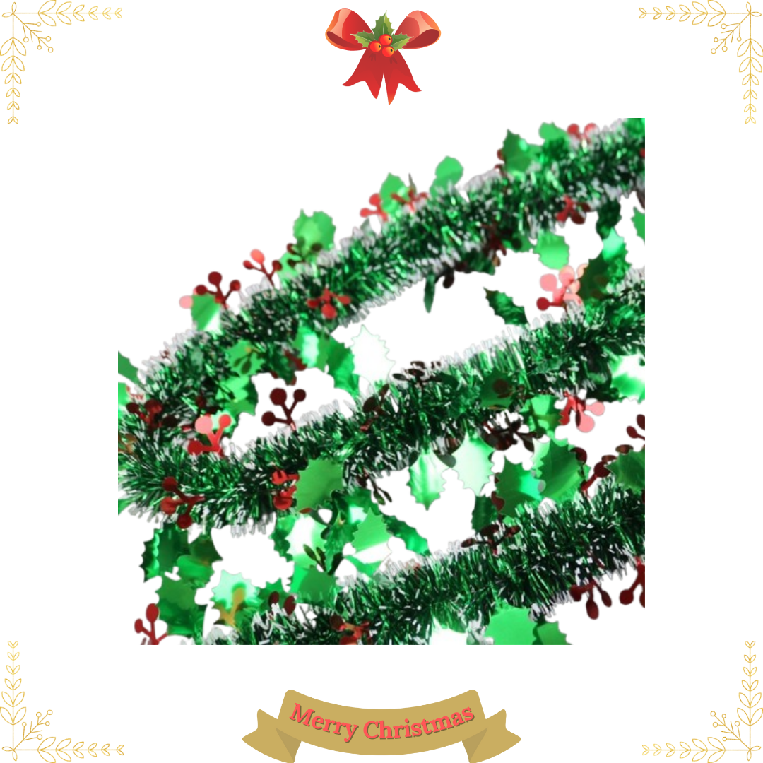  Dây Kim Tuyến Chồn Lá Nho Trang Trí Noel 