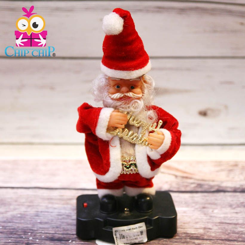  ông già noel cầm chữ 