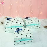  Hộp nắp gập nơ đen 