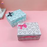  Hộp quà nắp gập nơ tim 