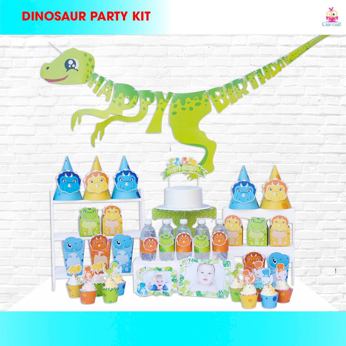  SET trang trí 3D DINOSAUR 