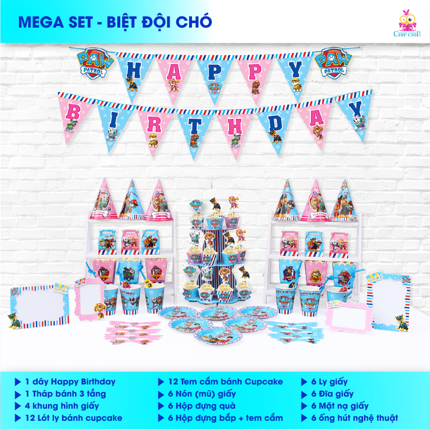  SET trang trí BIỆT ĐỘI CHÓ 