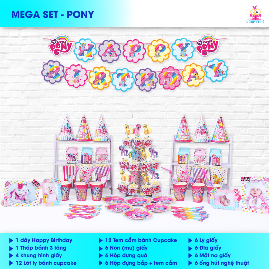  SET trang trí PONY 