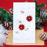 Thiệp Noel bạc đính hoa 