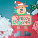  Decal tuần lộc treo giày trang trí Noel 