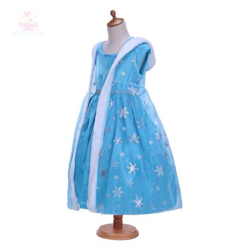 Bộ váy elsa trẻ em girl halloween costume chip chip