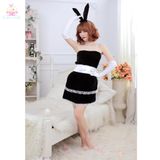  Trang phục hóa trang Halloween nữ váy tai thỏ thắt lưng nơ 