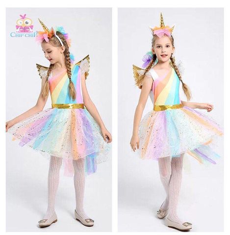 Bộ váy unicorn 7 màu 8001 halloween costume girl chip chip