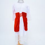  Váy cô gái quàng khăn đỏ trang phục Noel trẻ em 