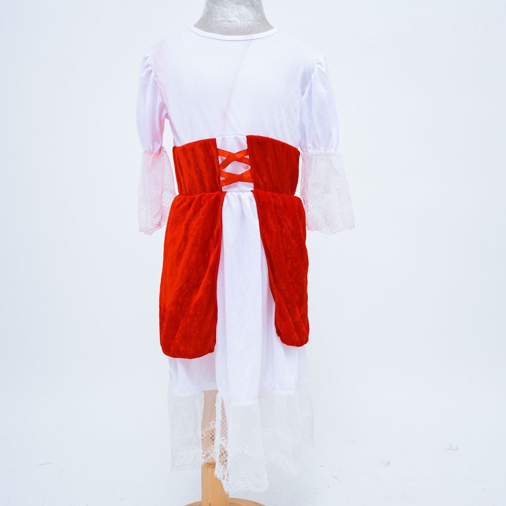  Váy cô gái quàng khăn đỏ trang phục Noel trẻ em 