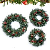  Vòng hoa trang trí Noel 5 loại lá có trang trí 2 size 