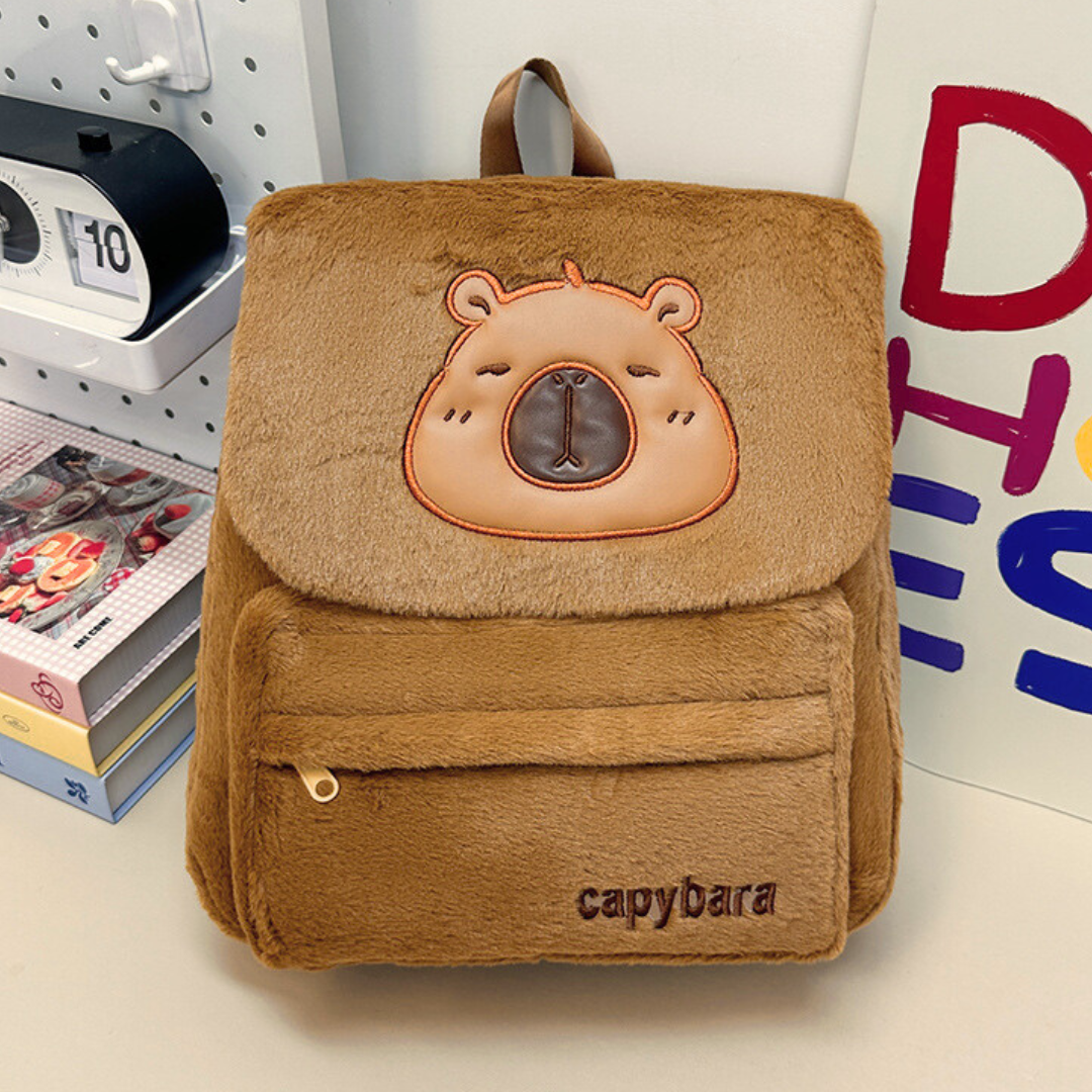  Balo Lông Nắp Đậy Capybara Màu Nâu - Chipchipshop 