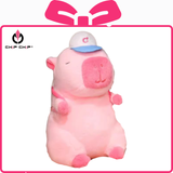  Gấu Bông Capybara Đeo Balo Đội Nón Màu Hồng - Chipchipshop 