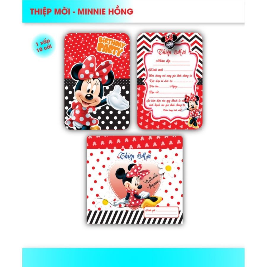  Thiệp Mời Minnie 