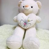  Gấu Teddy Tim Hoa Thêu Size 90cm 