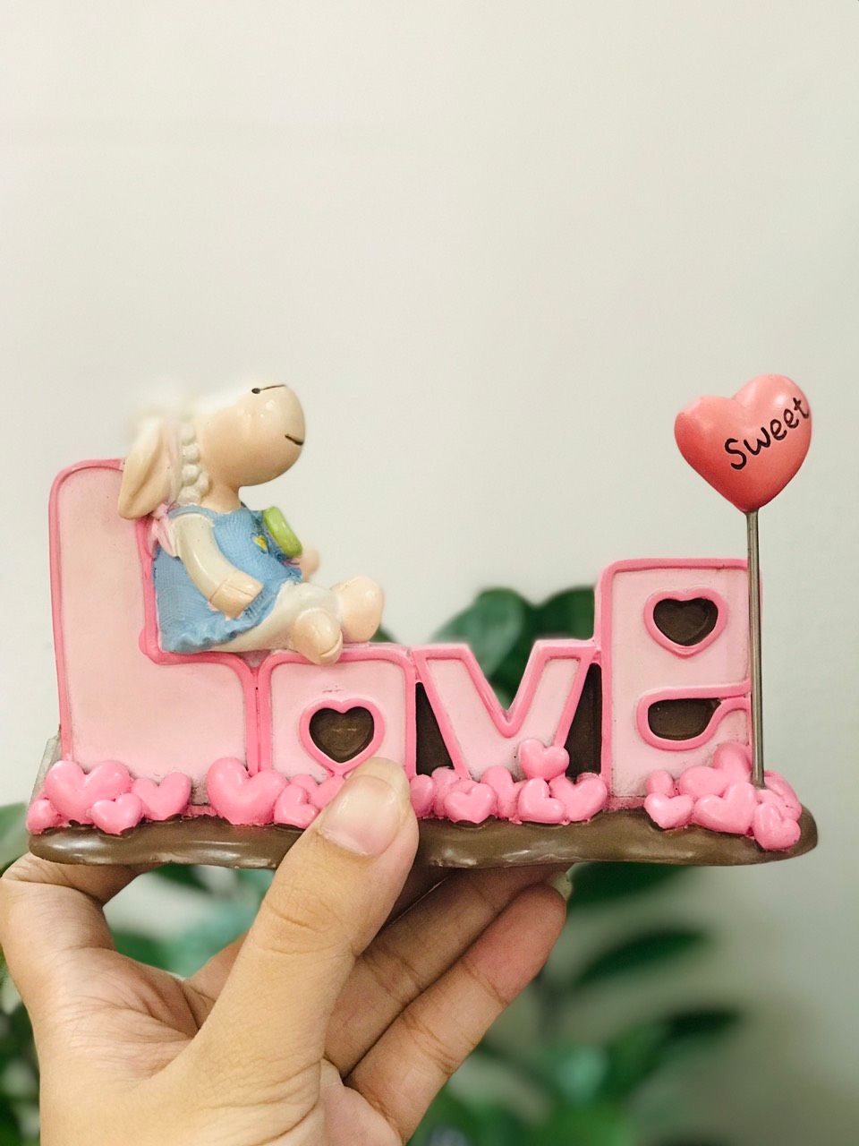  Tượng Cừu Chữ Love Sweet 