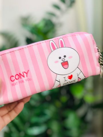  Bóp Viết Thỏ Cony Sọc Hồng 