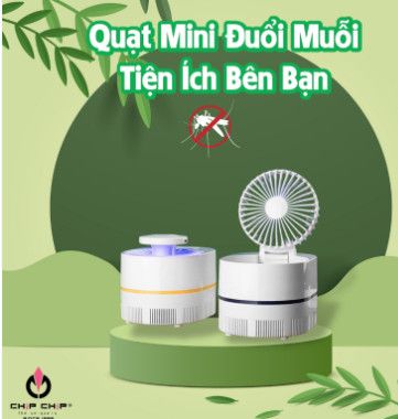  Quạt Mini Để Bàn Tích Hợp Đèn Bắt Muỗi Thanh Lịch Tiện Lợi 