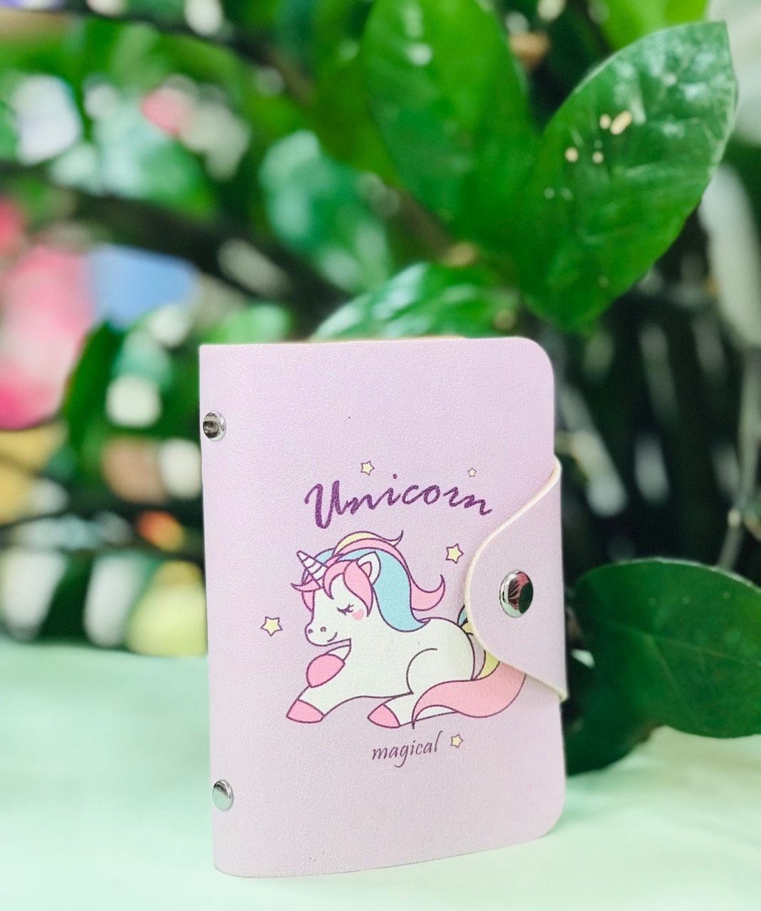  Bóp Card Ngựa Unicorn Màu Tím 