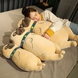  Gối Ôm Chó Nhăn Đeo Khăn Hoa Cổ Size 80cm - Chipchipshop 