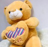  Thú Bông Gấu Teddy Vàng Ôm 3 Tim Chữ Love - Chipchipshop 