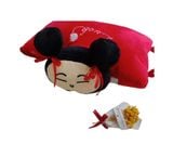  Gối Đi Xe Máy 1 Đầu Puka Đỏ - Chipchipshop 