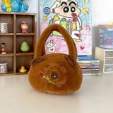  Túi Đeo Vai,Xách Tay Capybara Cầm Cành Hoa Hồng Size 25x17cm - Chipchipshop 