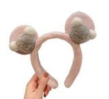  Cài Tóc Lông Xù Đầu Gấu Màu Hồng Nhạt - Chipchipshop 