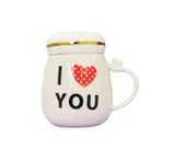  Ly Sứ Chữ I Love You Màu Trắng (1495-1) - Chipchipshop 