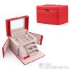  Hộp Đựng Trang Sức Bộ Vali Da Đỏ Lớn - Chipchipshop 