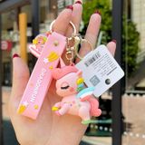  Móc Khóa Nhựa Ngựa Unicorn Màu Hồng - Chipchipshop 
