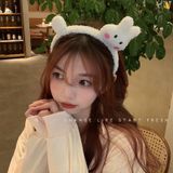  Cài Tóc Thỏ Má Hồng Màu Trắng - Chipchipshop 