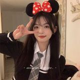  Cài Tóc Minnie Nơ Đỏ Chấm Bi - Chipchipshop 