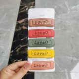  Vỉ Kẹp Tóc Vải Love - Chipchipshop 